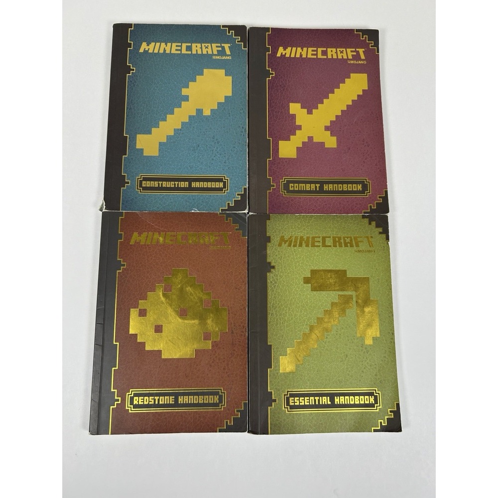 Minecraft Handbook Set of 4 Restore Construction Essential Redstone MOJANG